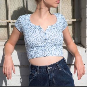 Cheetah blue brandy Melville zelly top